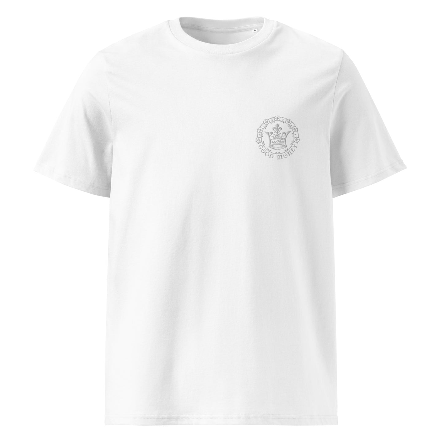 Good Money (Embroidered White) - Unisex organic cotton t-shirt